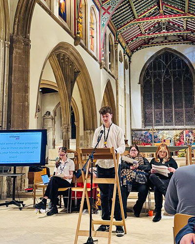 Chelmsford College Make a Difference at Shaping Essex Assembly 